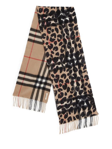 burberry animal print check scarf|classic check Burberry scarf.